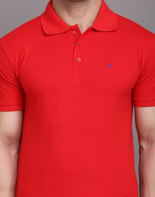 POLO HALF SLEEVE RED COLOUR T-SHIRT image 1