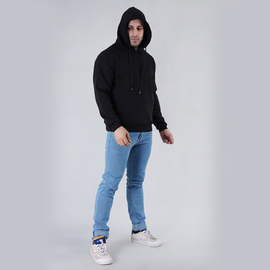 Full Sleeve Men Black Hoodie image 1