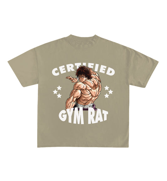 Certified Gym Rat Baki Designed Oversized Tee image 1
