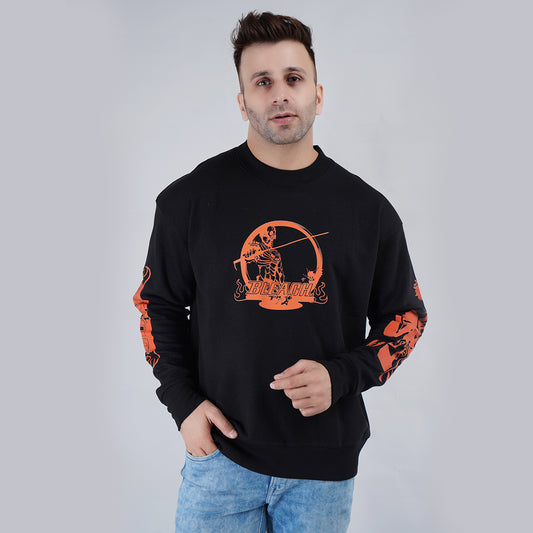 Full Sleeve Black Oversize Sweatshirt image 1