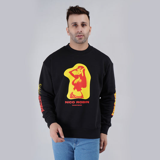 Black Full Sleeve Oversize Sweatshirt image 1