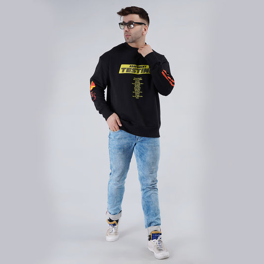 Typography Printed Oversize Sweatshirt image 1