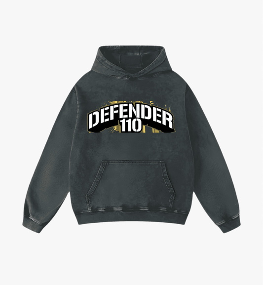 Defender 110 Black ovensized hoodie image 1