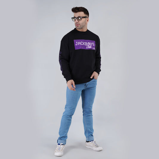 Oversize Black Sweatshirt Mens image 1