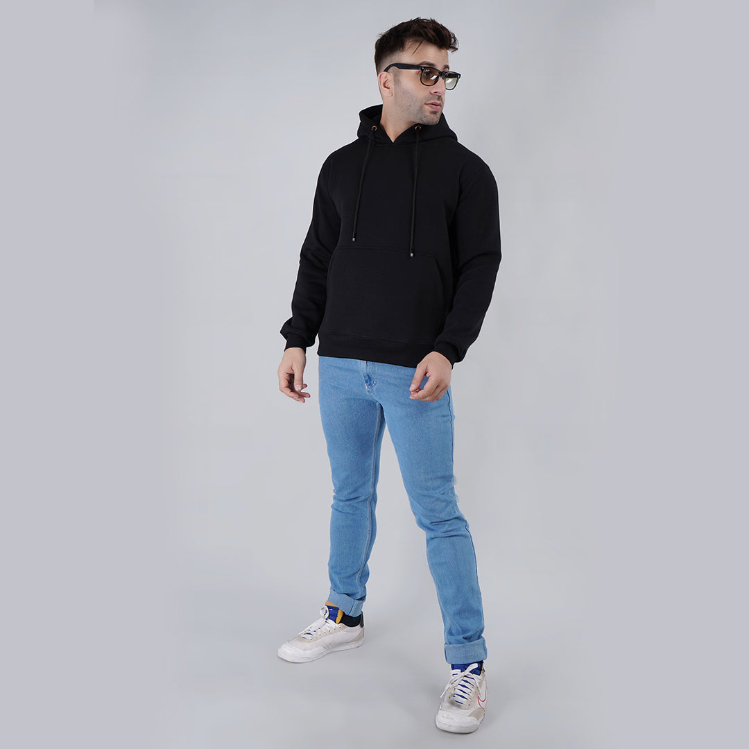 Full Sleeve Men Black Hoodie image 2