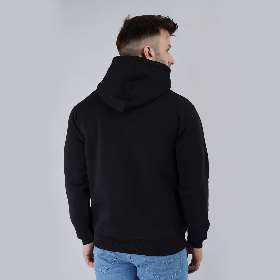 Full Sleeve Men Black Hoodie image 3