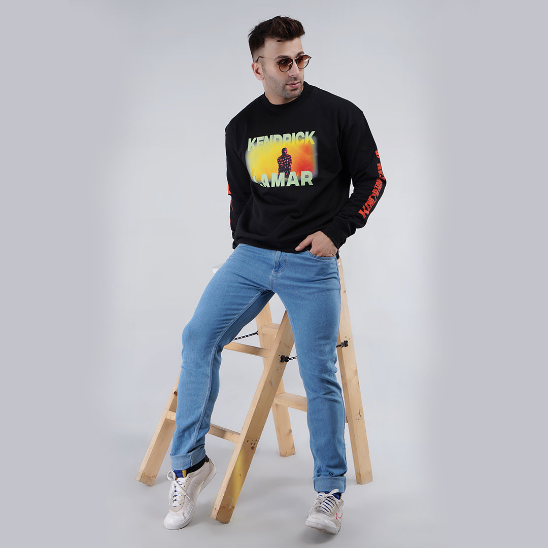 Mens Oversize Black Sweatshirt image 5