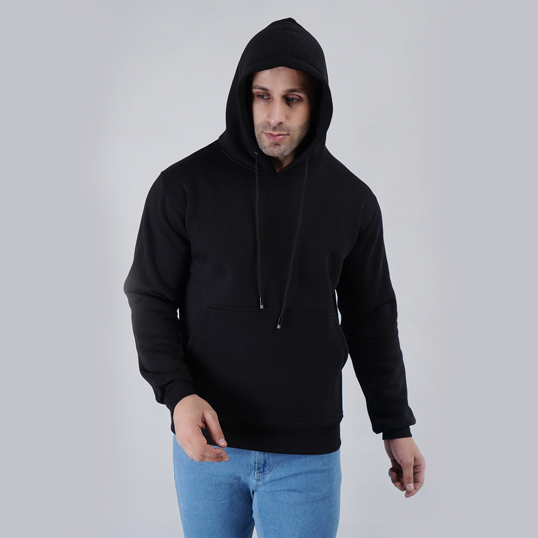 Full Sleeve Men Black Hoodie image 0