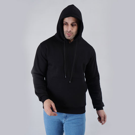 Full Sleeve Men Black Hoodie image 0