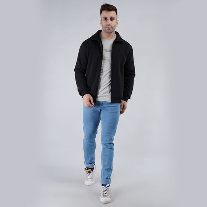 Mens Zipper Jacket Black image 2