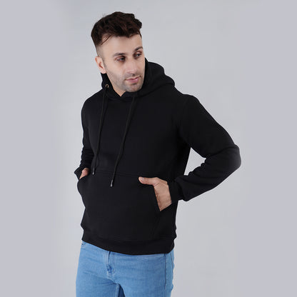 Full Sleeve Men Black Hoodie image 6