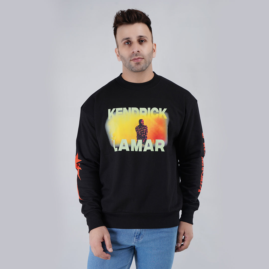 Mens Oversize Black Sweatshirt image 4