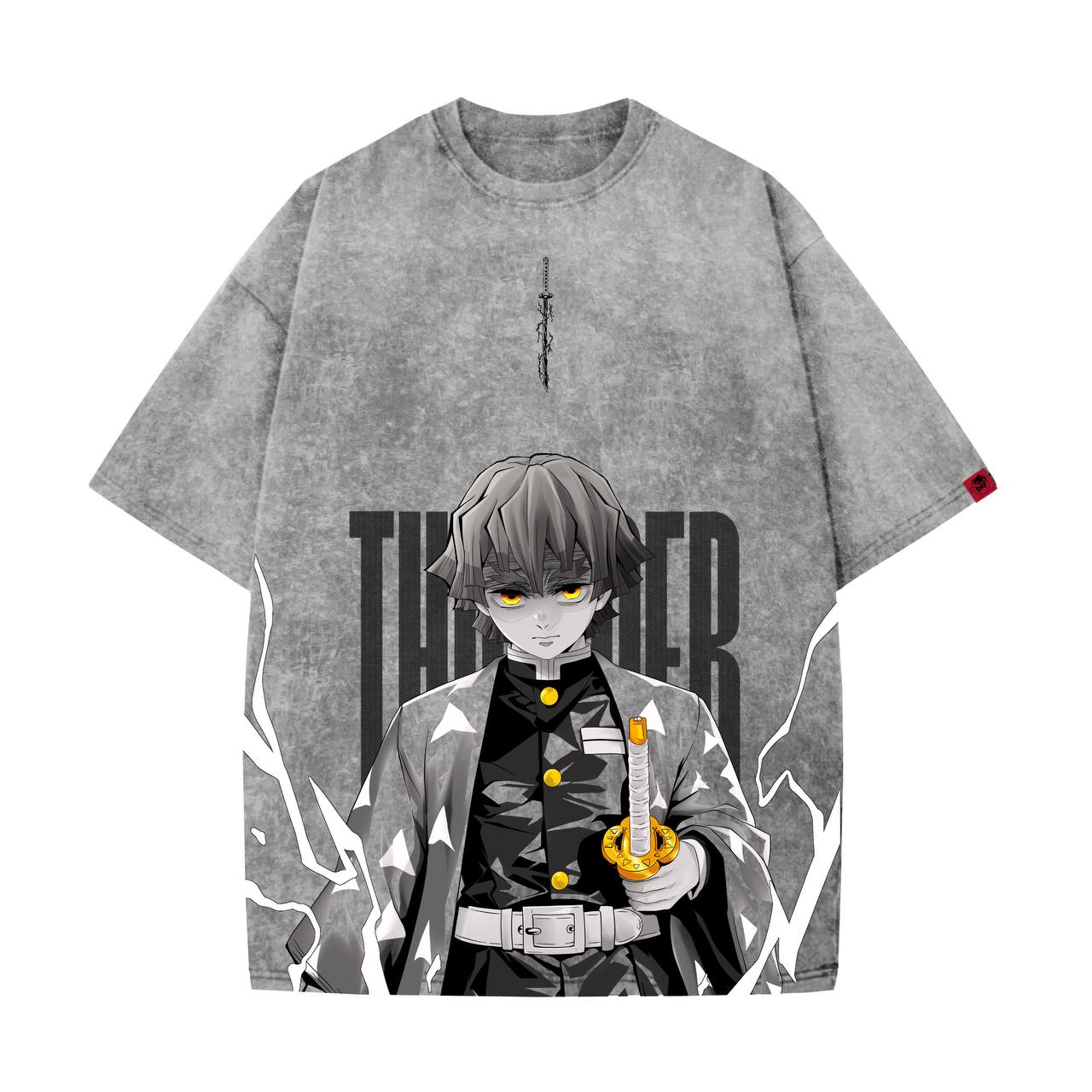 Zenitsu Acid Wash Oversized T-Shirt