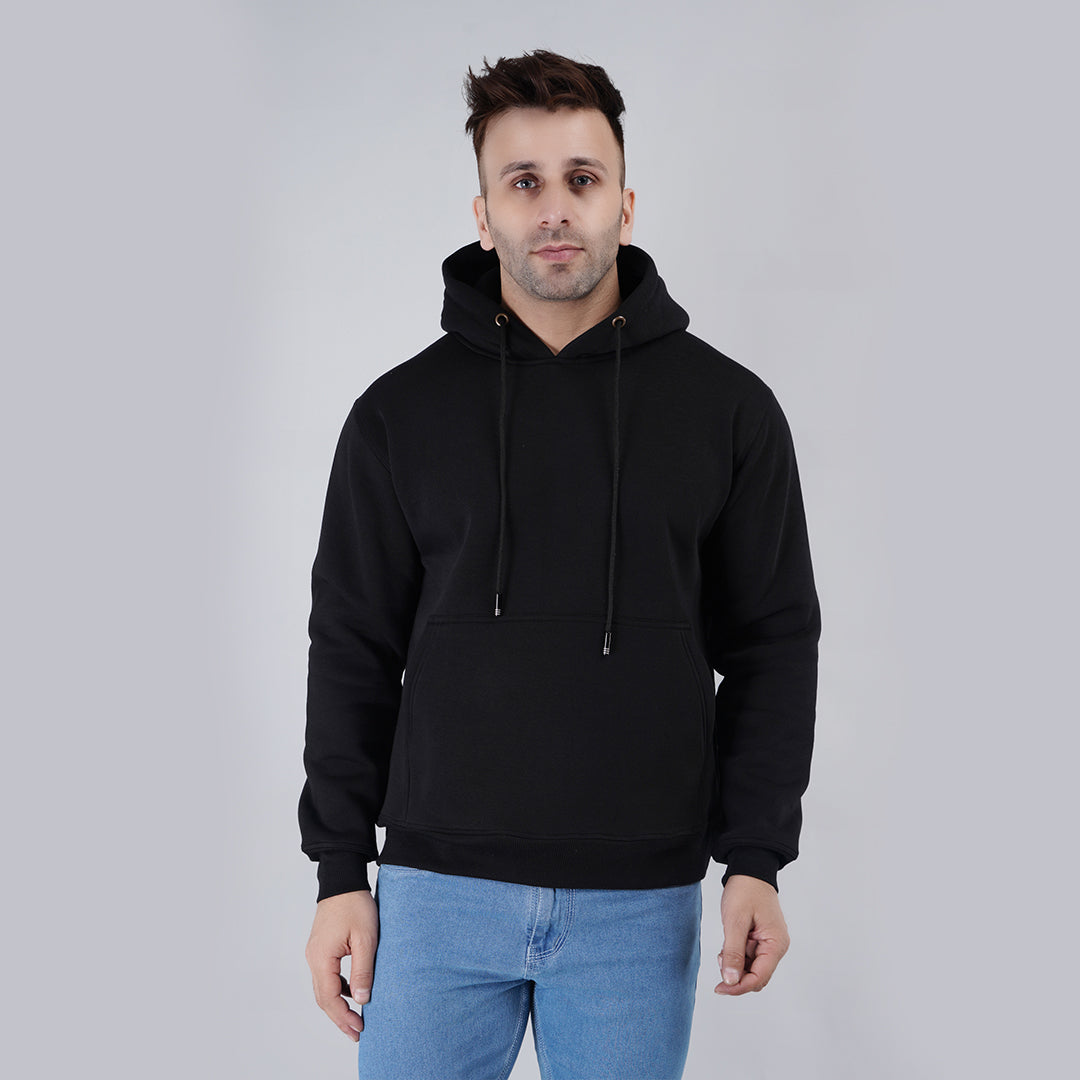 Full Sleeve Men Black Hoodie image 7