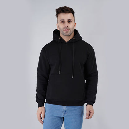 Full Sleeve Men Black Hoodie image 7
