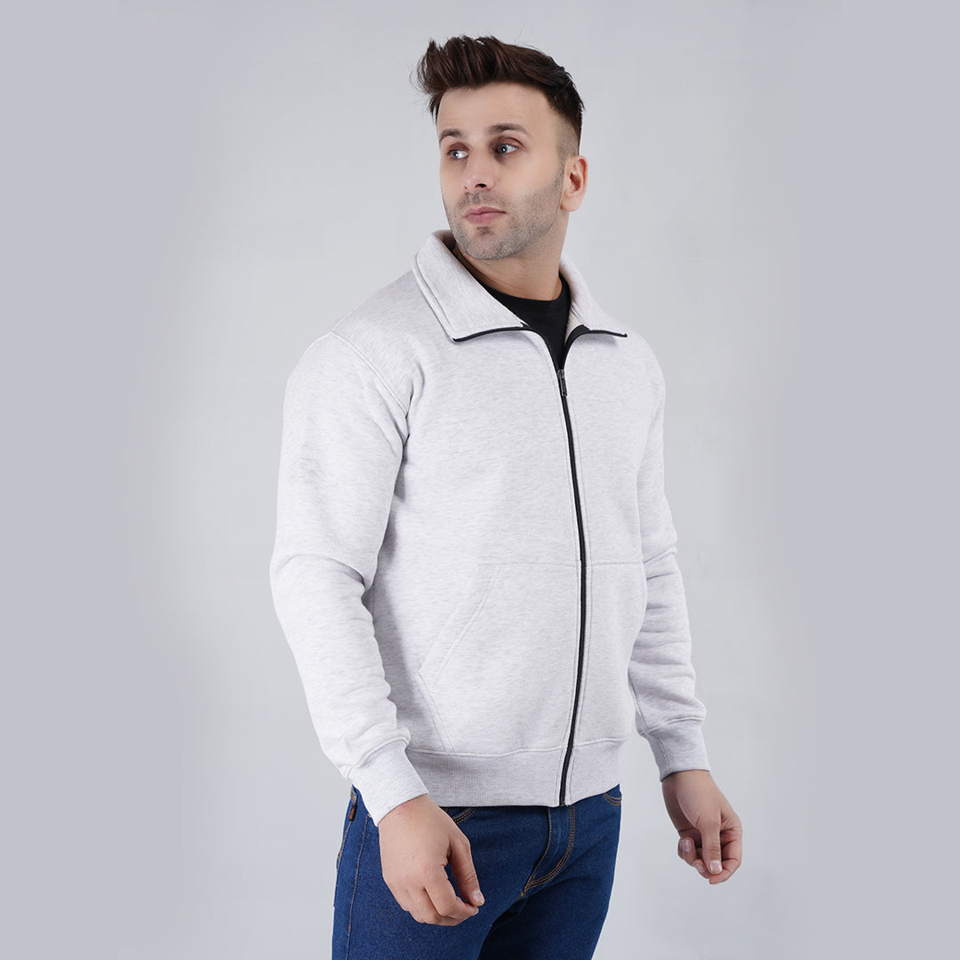 Full Sleeve Zipper Jacket White image 3