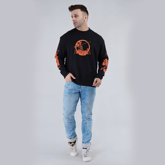 Full Sleeve Black Oversize Sweatshirt image 0