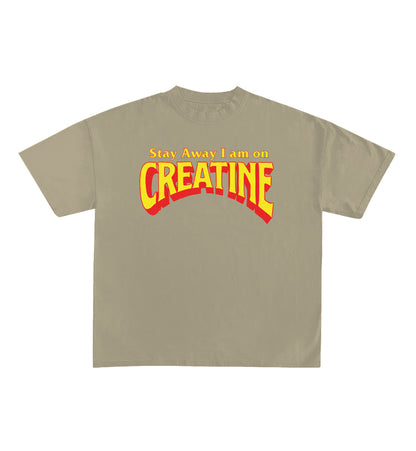 Creatine Designed Oversized Tee - S, Beige image