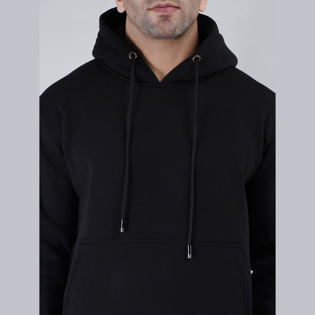 Full Sleeve Men Black Hoodie image 4