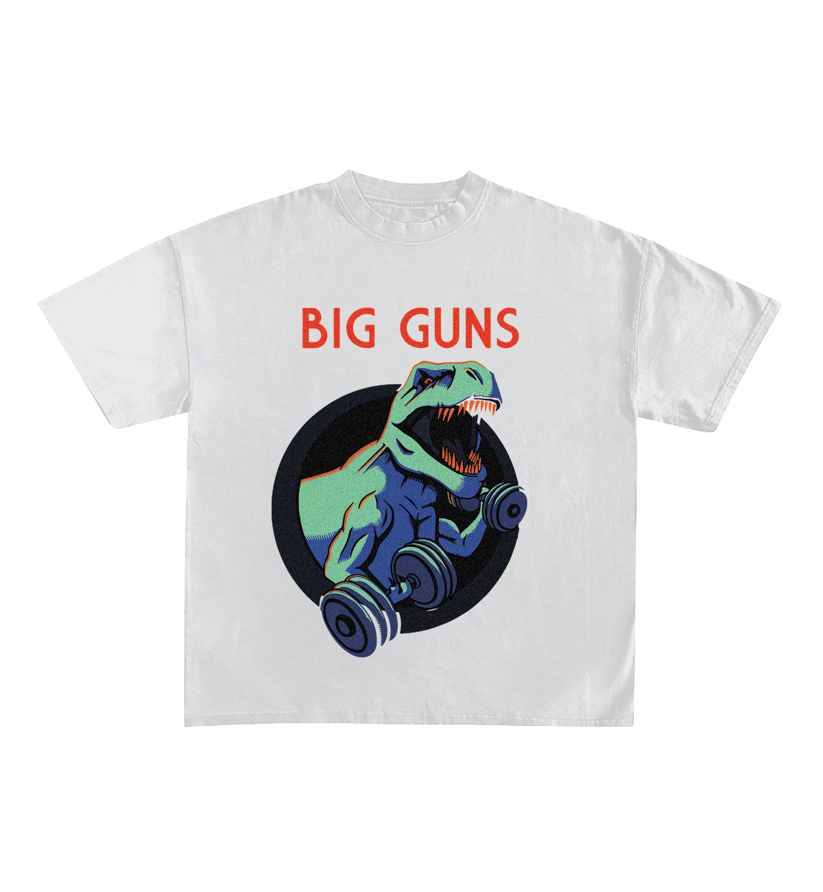 Big Guns Designed Oversized Tee - XL, White image