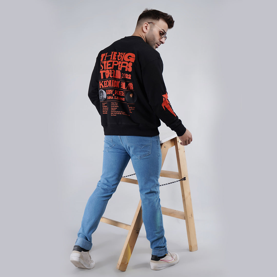 Mens Oversize Black Sweatshirt image 6