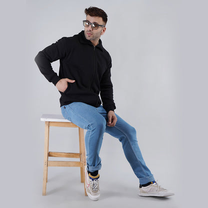 Mens Zipper Jacket Black image 3