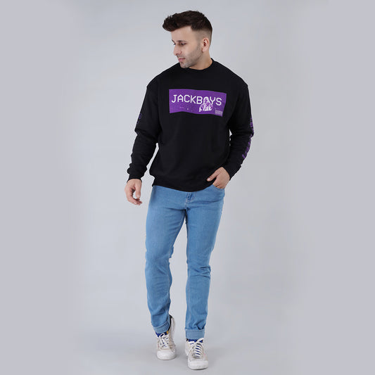 Oversize Black Sweatshirt Mens image 0