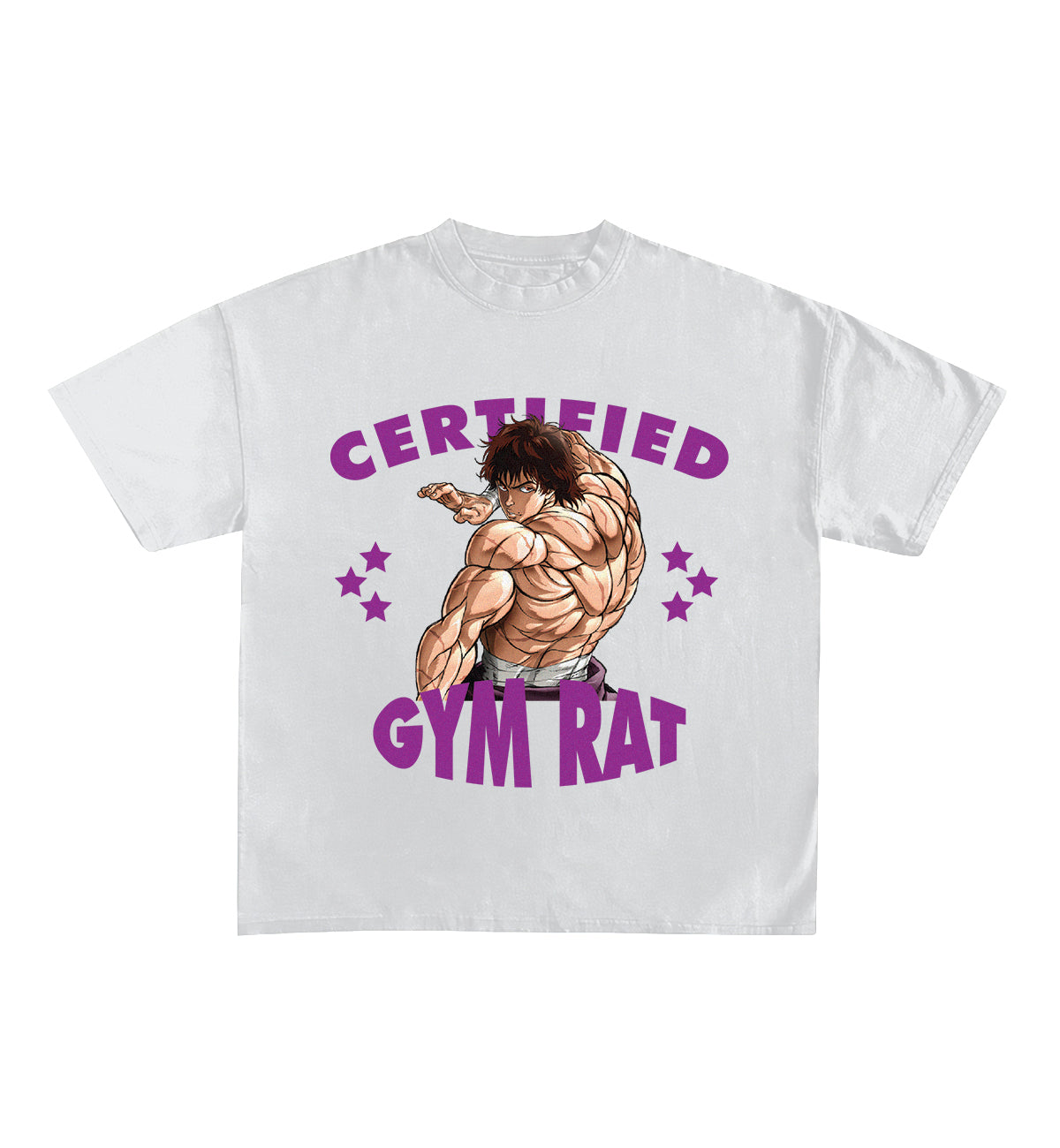 Certified Gym Rat Baki Designed Oversized Tee image 2