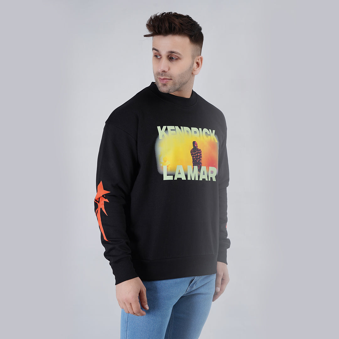 Mens Oversize Black Sweatshirt image 2