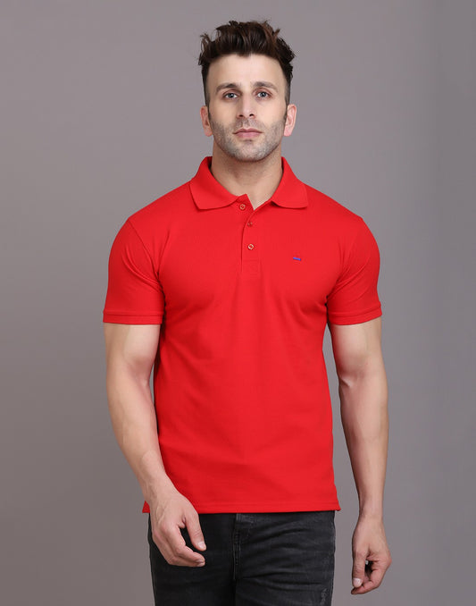 POLO HALF SLEEVE RED COLOUR T-SHIRT image 0