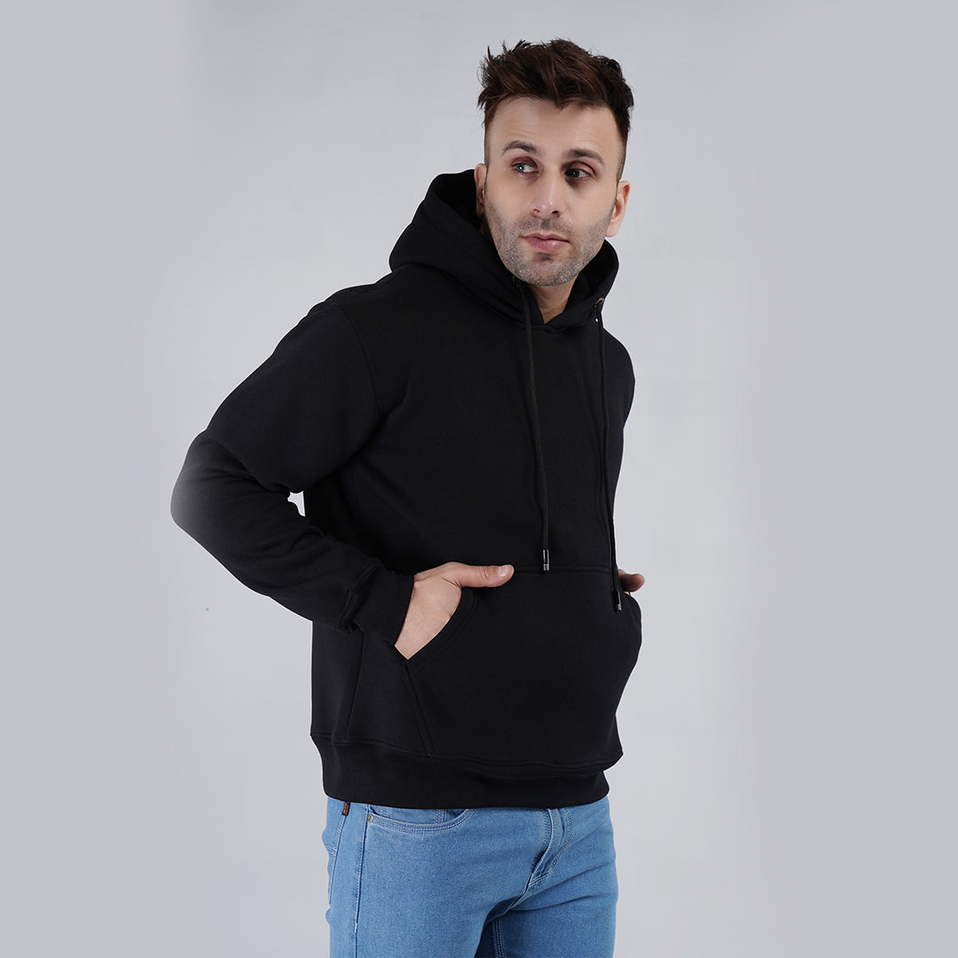 Full Sleeve Men Black Hoodie image 5
