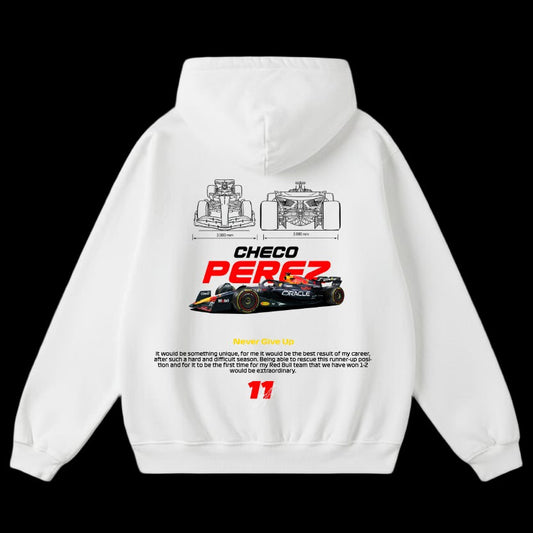 Checo perez raceing oversize hoodie white