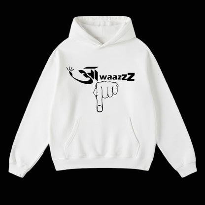 Awaaj Niche white oversized hoodie