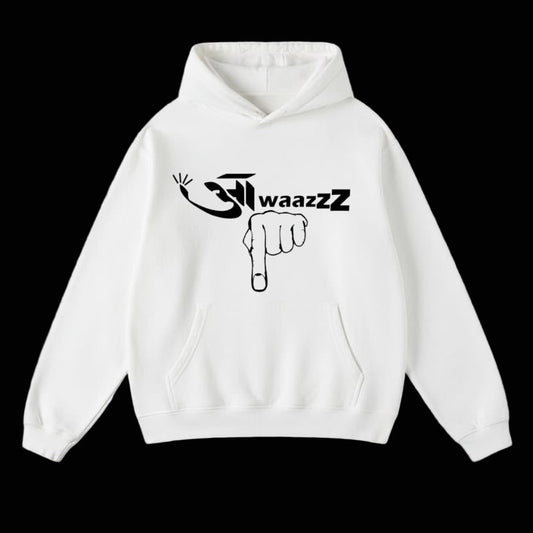 Awaaj Niche white oversized hoodie