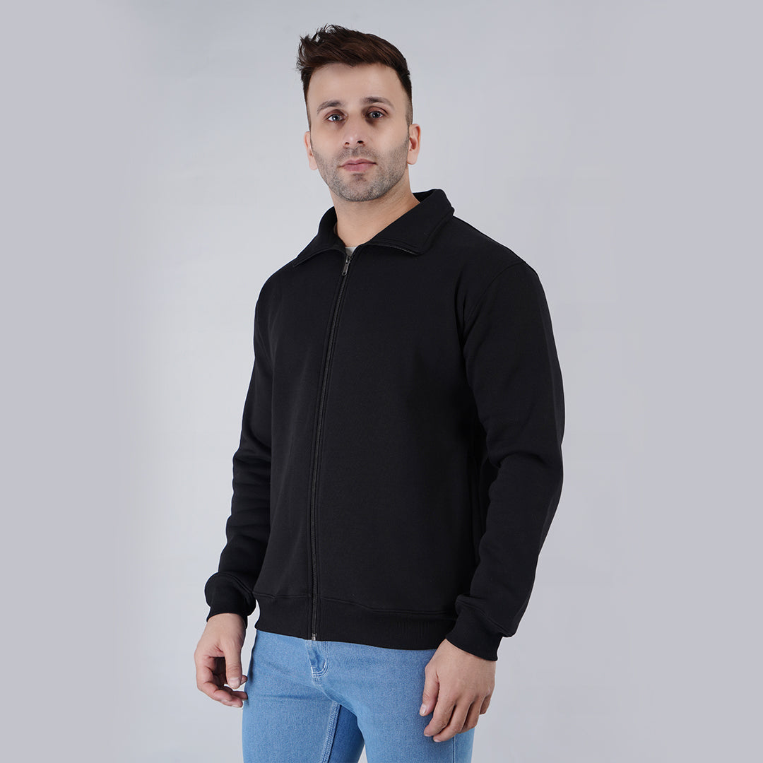 Mens Zipper Jacket Black image 0