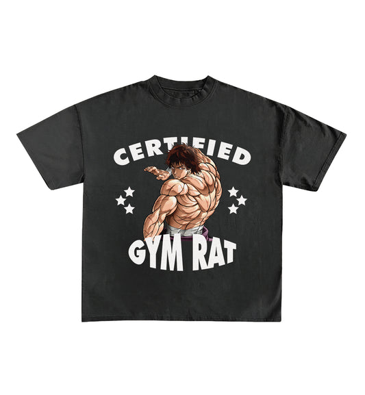 Certified Gym Rat Baki Designed Oversized Tee image 0