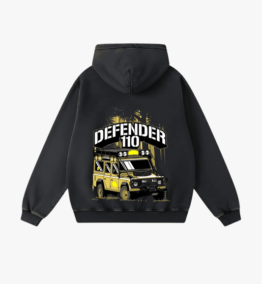 Defender 110 Black ovensized hoodie image 0