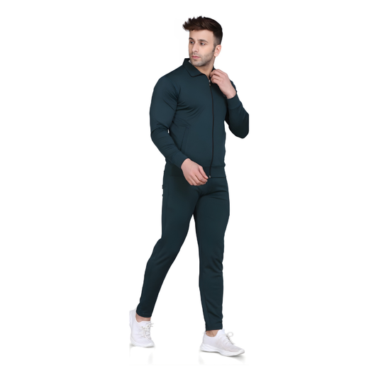 Men’s Track Suit Set Bottle Green Track Suit image 1