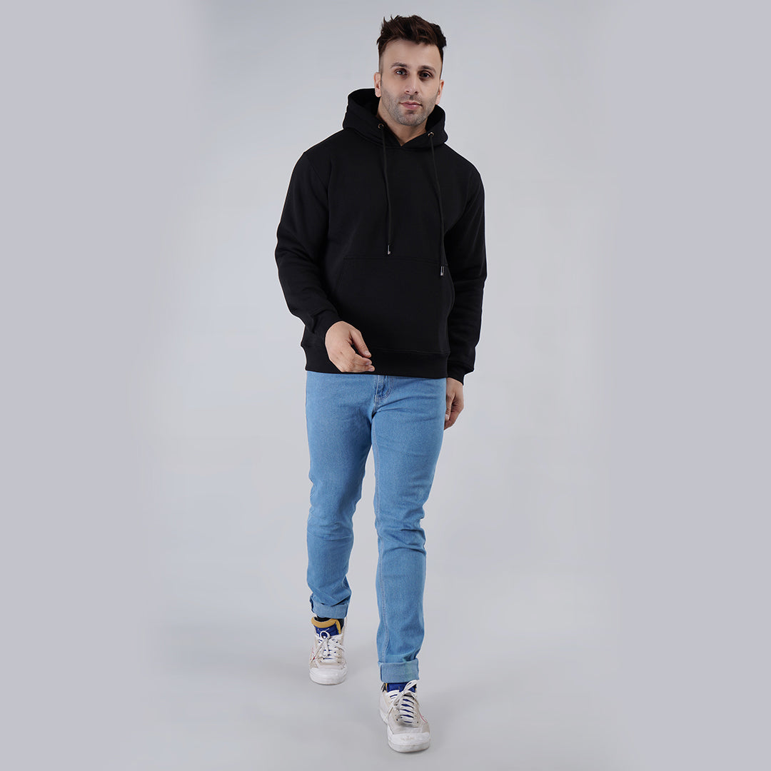 Full Sleeve Men Black Hoodie image 8