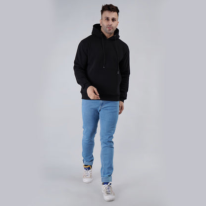 Full Sleeve Men Black Hoodie image 8