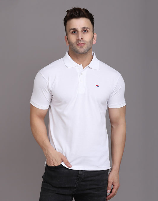 POLO HALF SLEEVE WHITE COLOUR T-SHIRT image 0