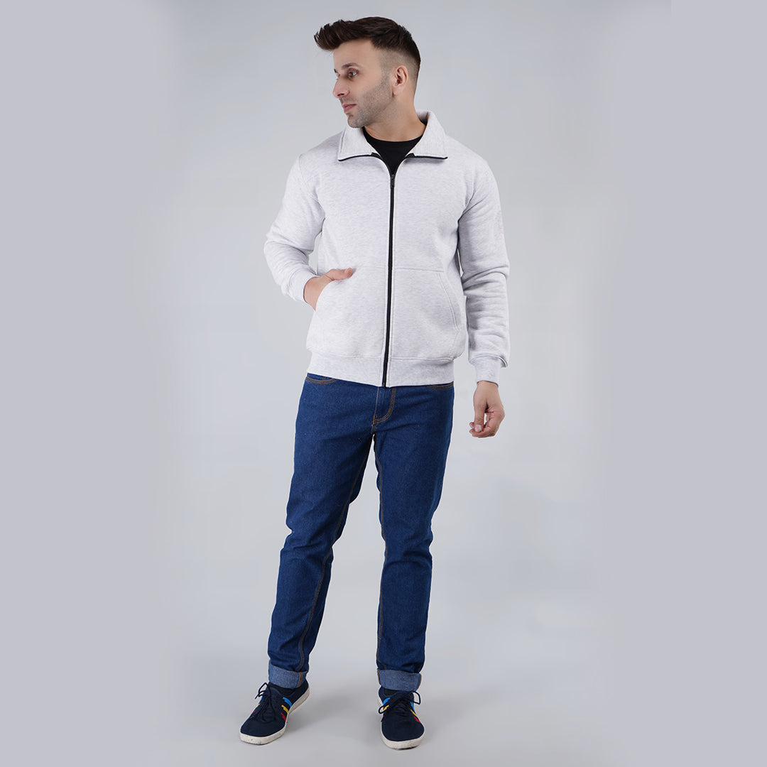 Full Sleeve Zipper Jacket White image 0