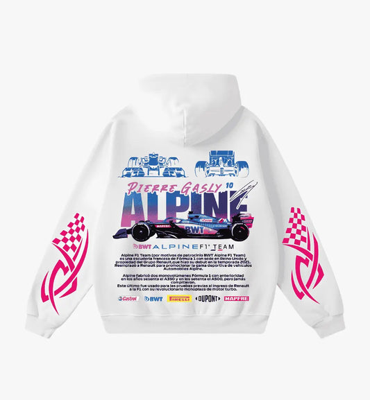 The Alpine white oversized Hoodie