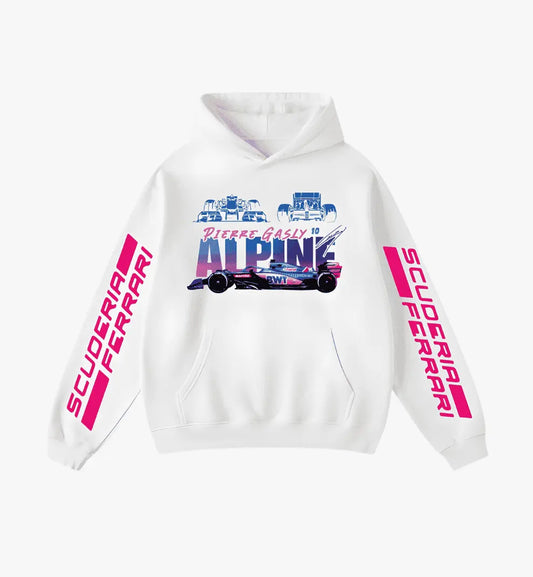 The Alpine white oversized Hoodie